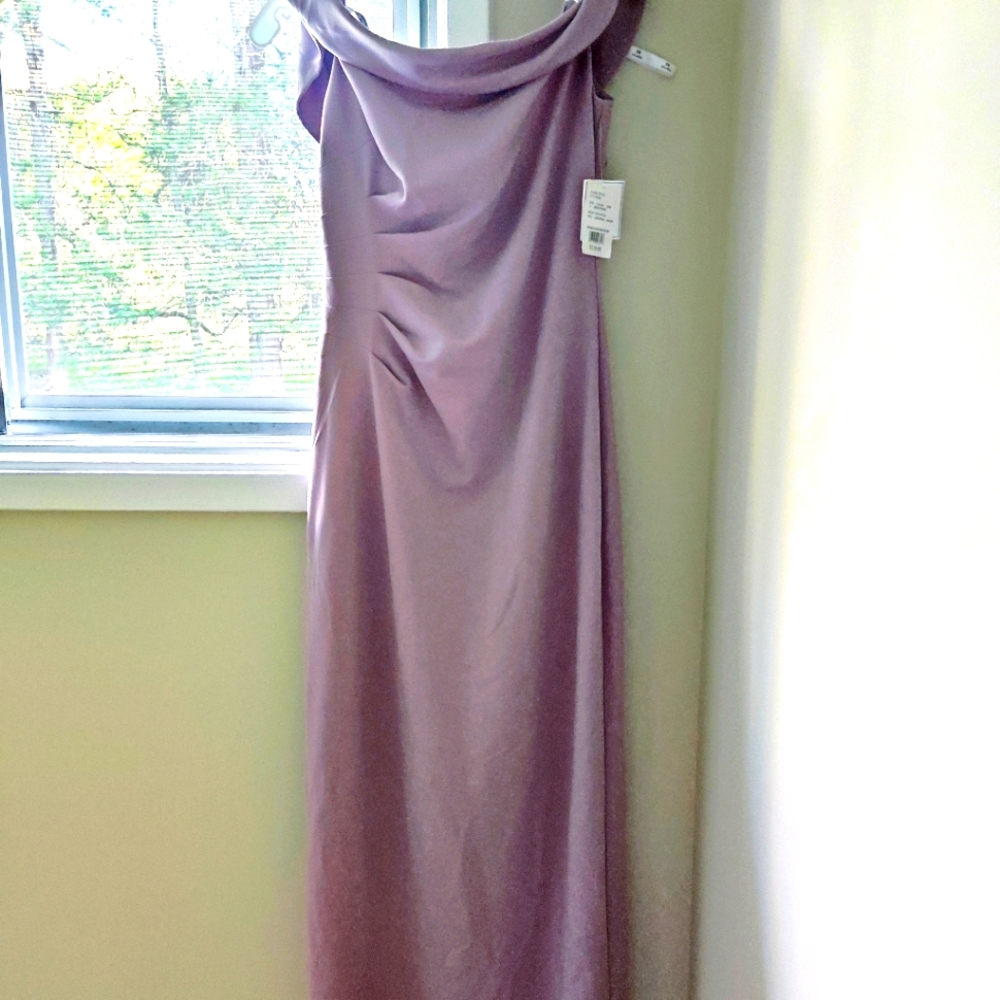 Off-the-Shoulder Stretch Crepe Ruched Dress